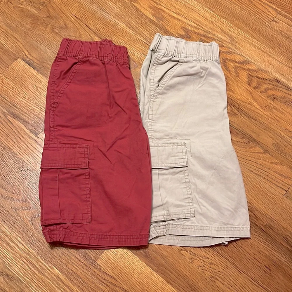2 pair Pull on Cargo Shorts